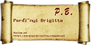 Perényi Brigitta névjegykártya